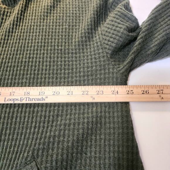 Torrid Cardigan Womans 2X Super Soft Plush Waffle Hooded Open Front Green - Picture 8 of 11